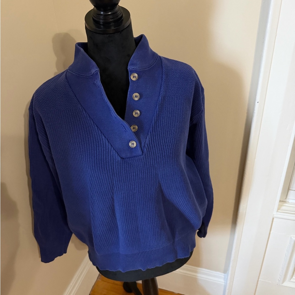 L.L. Bean Royal Blue V-Neck Women's Sweater